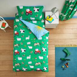 Catherine Lansfield Farmyard Animals Reversible Duvet Cover Set - thumbnail 2