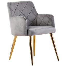 Interiors by Premier Tamzin Mink Velvet Angular Dining Chair