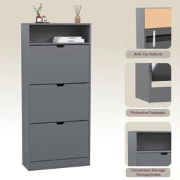 Lassic Vida Designs 3 Drawer Shoe Cabinet With Shelf - thumbnail 7