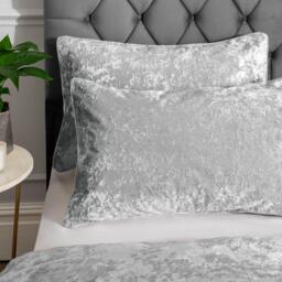 Catherine Lansfield Crushed Velvet Duvet Cover Set - thumbnail 2