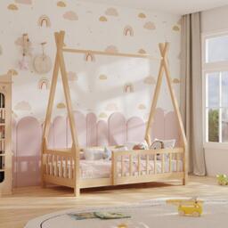 Kabinet UK Kids Premium Wood House Bed Frame with Fence - thumbnail 2