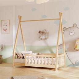 Kabinet UK Kids Premium Wood House Bed Frame with Fence - thumbnail 1