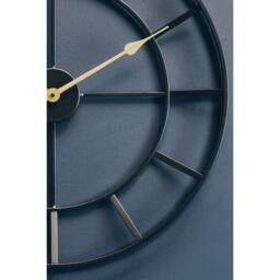 Interiors by Premier Kent 60cm Dia Large Black Finish Metal Wall Clock - thumbnail 4