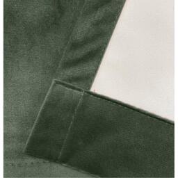 Enhanced Living Hampton Green Velvet Blackout Thermal Ring Curtain - thumbnail 4