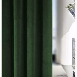 Enhanced Living Hampton Green Velvet Blackout Thermal Ring Curtain - thumbnail 3