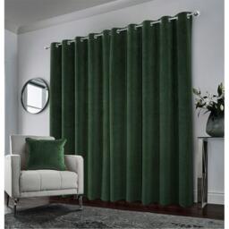 Enhanced Living Hampton Green Velvet Blackout Thermal Ring Curtain - thumbnail 5