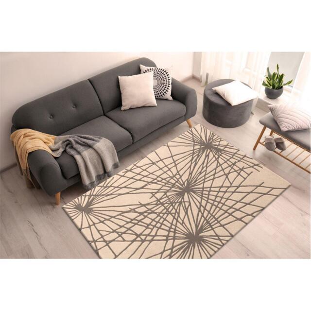 Esselle Aura Starburst Natural / Charcoal 120 x 170cm Rug - image 1