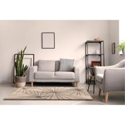Esselle Aura Starburst Natural / Charcoal 120 x 170cm Rug - thumbnail 3