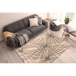 Esselle Aura Starburst Natural / Charcoal 120 x 170cm Rug