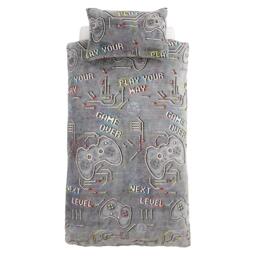 Catherine Lansfield Game Over Glow in the Dark Fleece Duvet Cover Set - thumbnail 6
