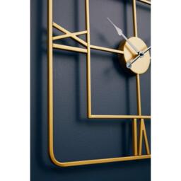 Interiors by Premier Kent Small Gold Finish Square Wall Clock - thumbnail 3