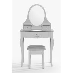 Homelife Juliette Grey Dressing Table Set