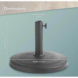 VonHaus 2.7m Steel Garden Parasol & Base Set - thumbnail 7