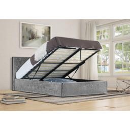 Comfy Living Crushed Velvet Ottoman Bed Only