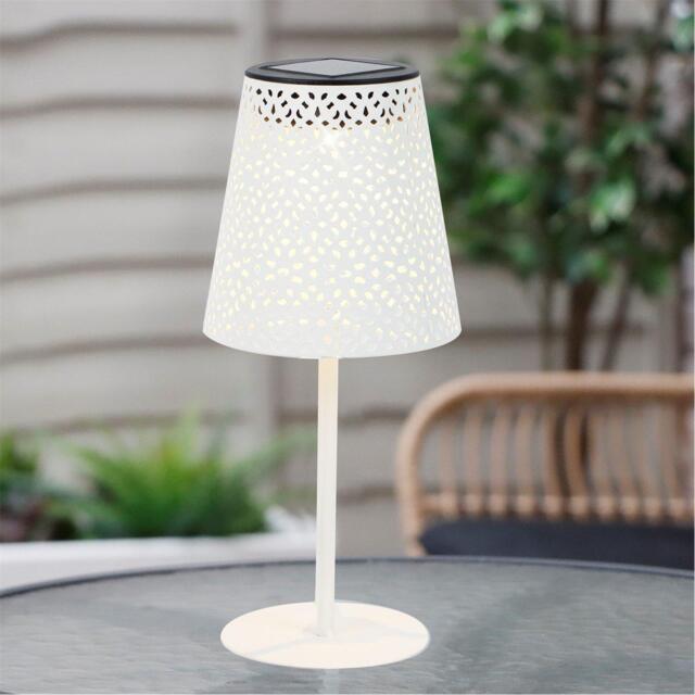 Streetwize Solar Table Lamp - White Patterned Design - image 1