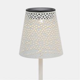 Streetwize Solar Table Lamp - White Patterned Design - thumbnail 2