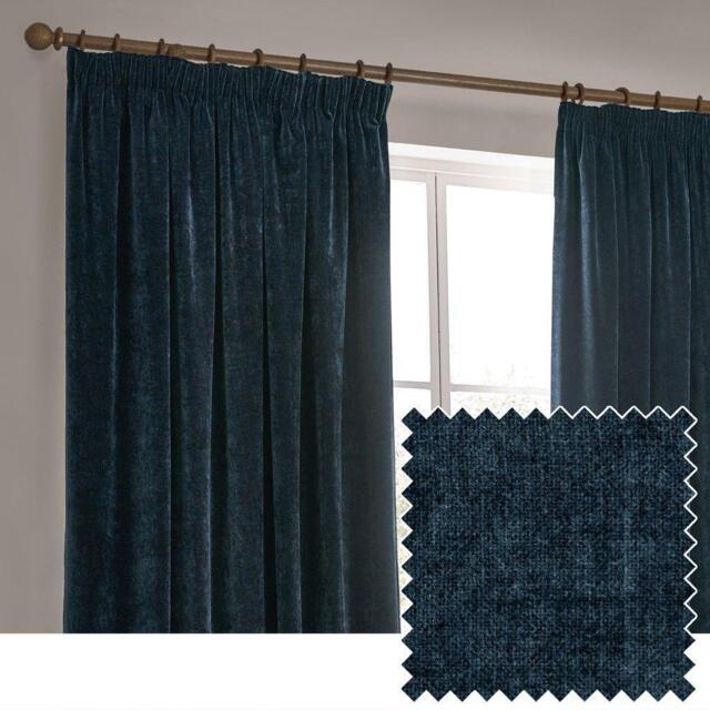 Yard Heavy Chenille Fully Lined Pencil Pleat Curtains - image 1