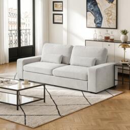 Kabinet UK 2-Seater Chenille Upholstered Sofa with Pillows