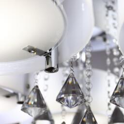 Kabinet UK Modern Round LED Semi Flush Mount with Crystal - thumbnail 4