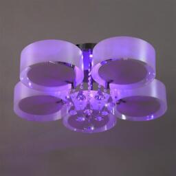 Kabinet UK Modern Round LED Semi Flush Mount with Crystal - thumbnail 3