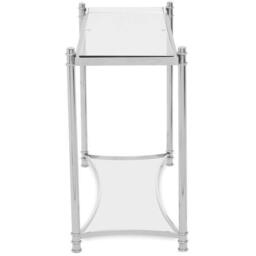 Interiors by Premier Ackley Silver Console Table with Clear Glass - thumbnail 2