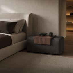Sofa.com Cleo Bedside Table in Brushed Matte Weave