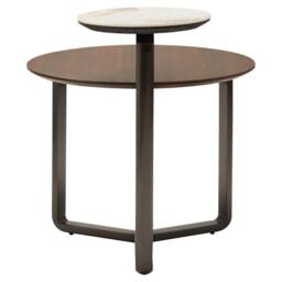 Fifty Five South Imperia Green/Dark Brown Round Ceramic Coffee Tabl - thumbnail 3