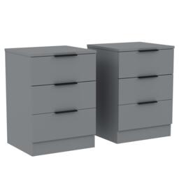 Lassic Trega 3 Drawer Bedside Chest Set Of 2 - thumbnail 9