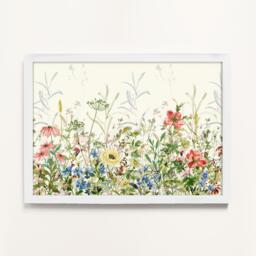 Laura Ashley Poppy Meadow Print in a White Frame - thumbnail 1