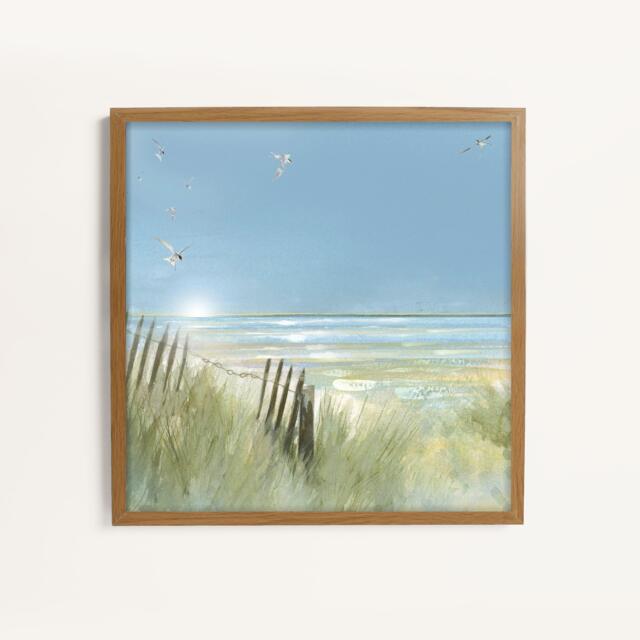 Laura Ashley Beach Walk Print in a Wood Frame - image 1