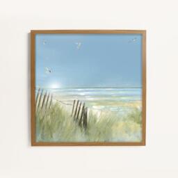 Laura Ashley Beach Walk Print in a Wood Frame - thumbnail 1