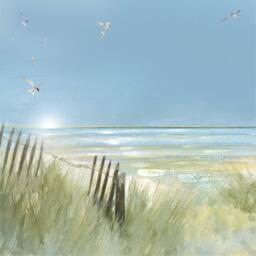 Laura Ashley Beach Walk Print in a Wood Frame - thumbnail 3