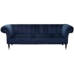 Fifty Five South Siena Three Seat Midnight Velvet Sofa - thumbnail 1