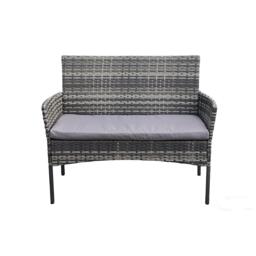 Linea 4-Piece Rattan Weather Resistant Glass Top Garden Dining Set - thumbnail 3