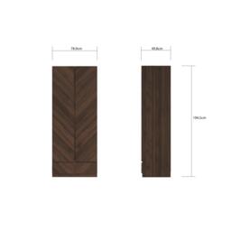GFW GFW Catania 2 Door 1 Drawer Wardrobe - thumbnail 7