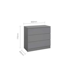 Birlea Oslo 3 Drawer Chest - thumbnail 9