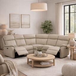 Aspire Kingsmere Corner Power Recliner Sofa in Leather - thumbnail 1