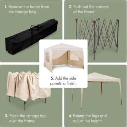 VonHaus VonHaus Pop Up Gazebo including sides - thumbnail 4