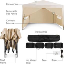 VonHaus VonHaus Pop Up Gazebo including sides - thumbnail 5