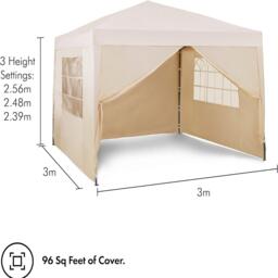 VonHaus VonHaus Pop Up Gazebo including sides - thumbnail 6
