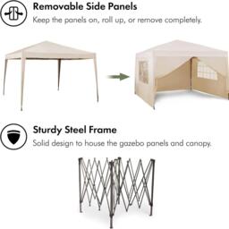 VonHaus VonHaus Pop Up Gazebo including sides - thumbnail 3