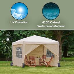 VonHaus VonHaus Pop Up Gazebo including sides - thumbnail 2