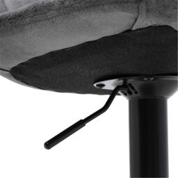 Kabinet UK 2 Pcs Grey Gas Lift Upholstered Swivel Bar Stool - thumbnail 6