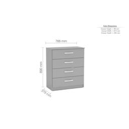 Birlea Lynx 4 Drawer Chest - thumbnail 3