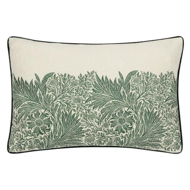 Morris and Co Marigold Embroidered Feather Filled Cushion - image 1