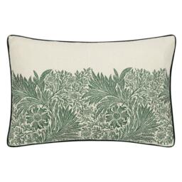Morris and Co Marigold Embroidered Feather Filled Cushion - thumbnail 1