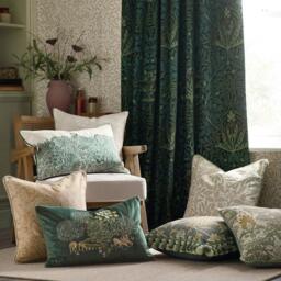 Morris and Co Marigold Embroidered Feather Filled Cushion - thumbnail 6