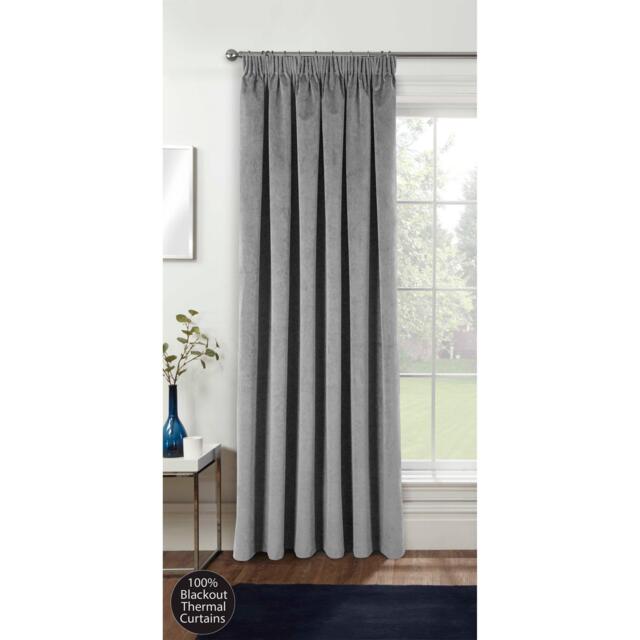 Enhanced Living Oxford Velvet 100% Blackout Tape Top Door Curtain - image 1
