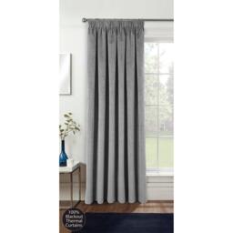 Enhanced Living Oxford Velvet 100% Blackout Tape Top Door Curtain - thumbnail 1