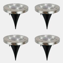 Streetwize Solar Stainless Steel Deck Lights 4-Pack - thumbnail 1